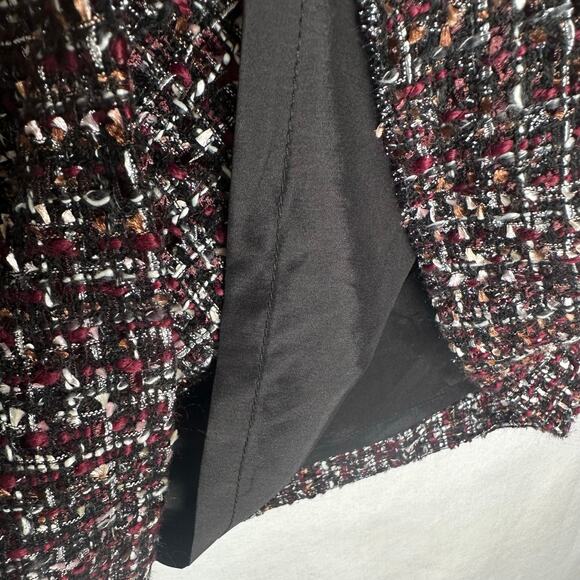 Calvin Klein Tweed Wool Blend Black Fall Winter Lined Mini Skirt Size 10 New - Picture 8 of 8
